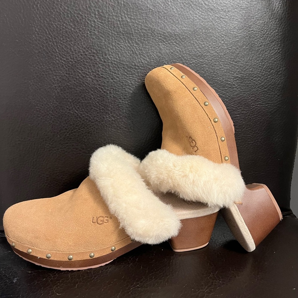 UGG Women's Brown Shearling Mules